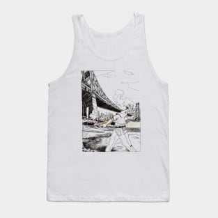 5 min in NY City - East River Bridge Tank Top